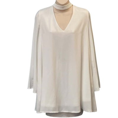 Harper & Me Womens Size 10 Long Sleeve/V-Neck Top Off White