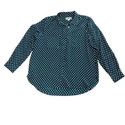 Trenery   Size XL Long Sleeve Shirt Green  Silk 