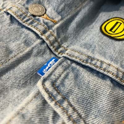 Levi's x Super Mario Bros Size M Cropped Jacket Blue 