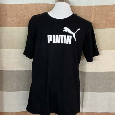 Puma Mens  Size S Short Sleeve Shirt Black  / White 