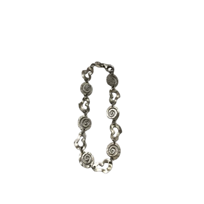Vintage 925 Silver Fancy Engraved Bracelet