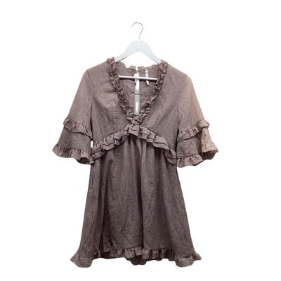 Indikah Size 8 Beige / Dusty Pink pretty little dress with open back