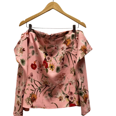 Cue Womens Pink Floral Top Size 10 