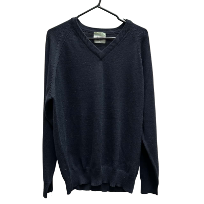 Vintage ANSETT Size XL Black Wool Blend Sweater