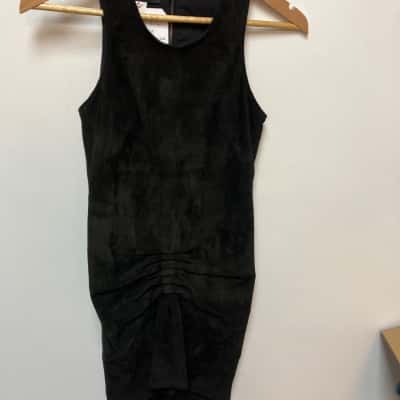 Sally Phillips Suede Womens  Size 4 Cocktail Dress / Party Dress Black  