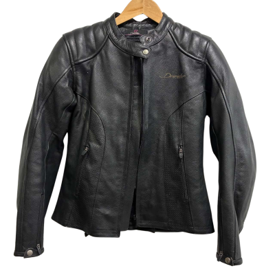 Dririder Womens Motorcycle Jacket Size 12 Black  