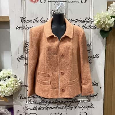 VINTAGE FIND! HOURIHAN by JIMMY HOURIHAN of DUBLIN! 100% PURE WOOL BLAZER JACKET! Womens  Size 14 Blazer Orange 