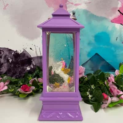 Light up unicorn glitter lamp 