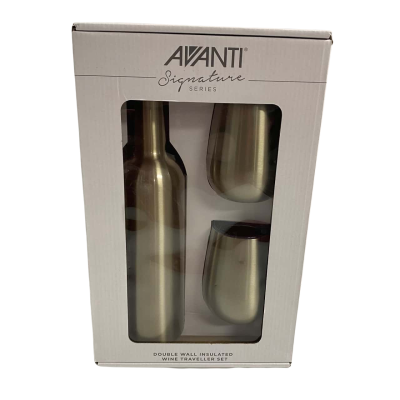 Avanti Signature Series Double Wall Insulated 300ML Wine Traveller Set Champagne