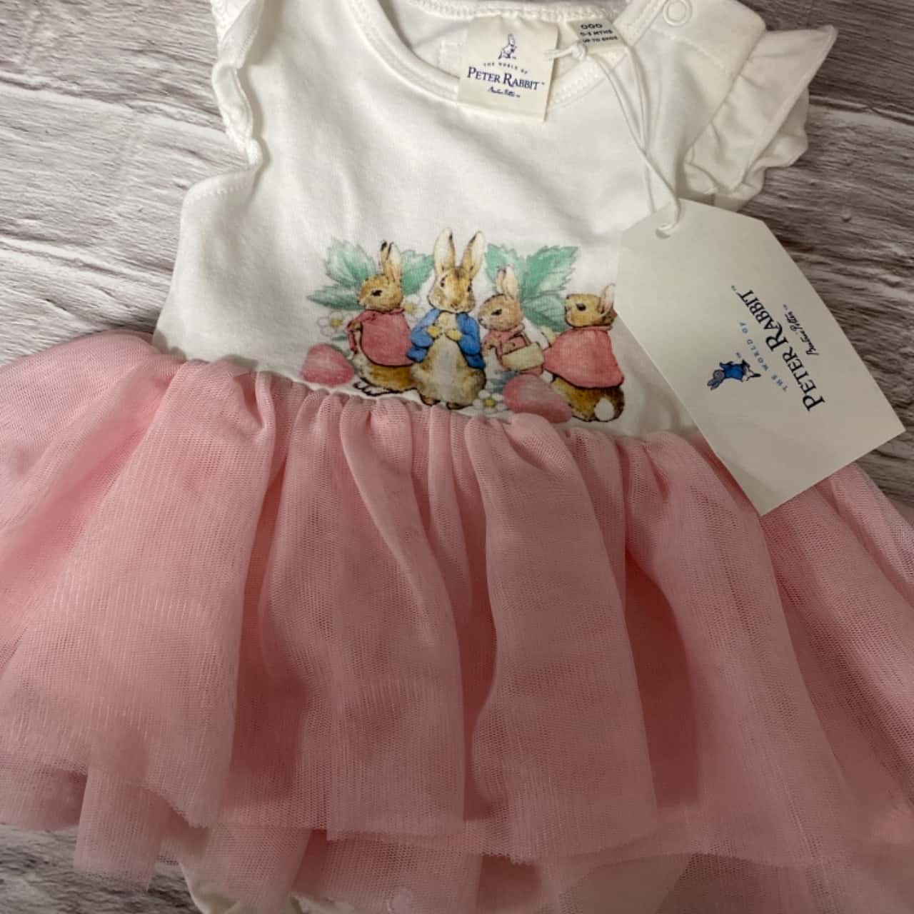 Peter Rabbit Pink R Peter Rabbit Size 000 Pink / White romper dress new (s) - New With Tags ...