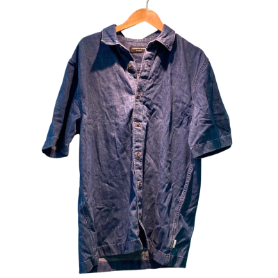 Country Road Mens  Size L Short Sleeve Shirt Blue 