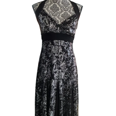 Quba Womens  Size 10 Maxi Dress Black  