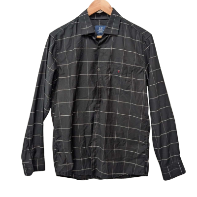 Louis Philippe Mens Long Sleeve Shirt Black  