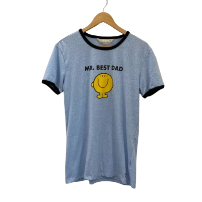 Peter Alexander Mens  Size S Pyjama Top Blue Mr Best Dad