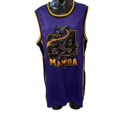  Mamba    Size XL Singlet  Black  / Purple / Yellow 