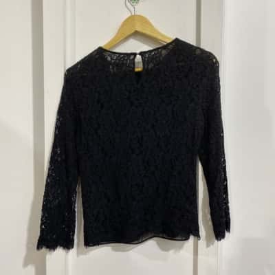 Diane Von Furstenberg Womens  Size 10 Black  