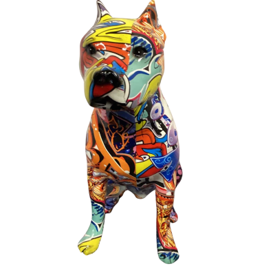 Graffiti Art Staffordshire Terrier Statue