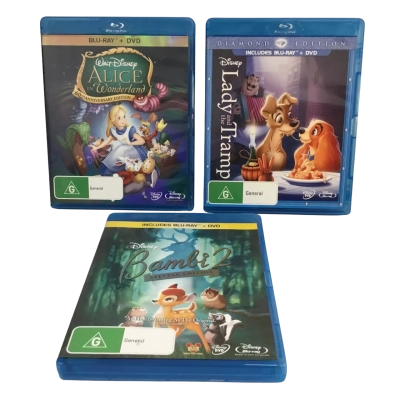 Disney Blue Ray Movies as pictured 