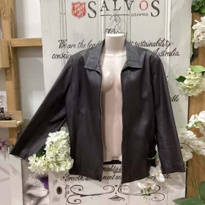 L’AURORE BRAND! NWOT! UNISEX JACKET! 100% GENUINE FINE LEATHER! MADE IN AUSTRALIA! THE PERFECT EVERYDAY WINTER JACKET! Mens  Size 6 Blazer / Front Zipper / Leather Jacket Brown 