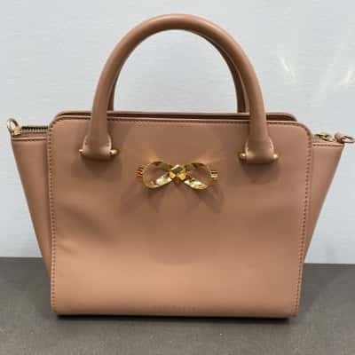 Ted Baker Womens Paiton Bow Leather Handbag Pink  
