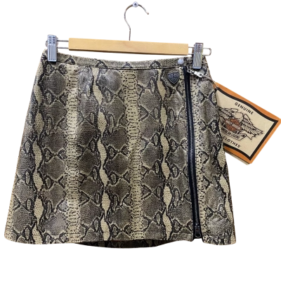 Harley Davidson Leather Mini Skirt Size 32 