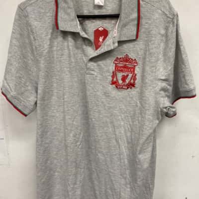 Liverpool Mens  Size XL Short Sleeve polo Grey 