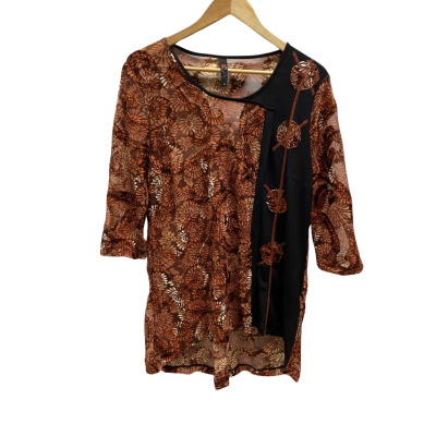 TS Womens  Size XS Brown & Black Pattern Top