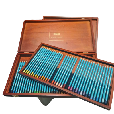 Derwent Artists Pencil Set 70 Pencils with Wooden Box