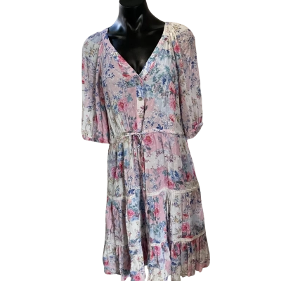 Just Jeans Womens  Size 12 Babydoll Dress Floral / Multicoloured / Pink  