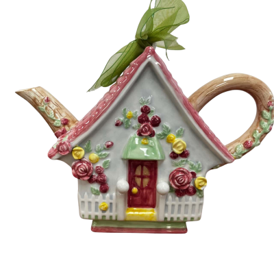 Vintage Royal Albert Old Country Roses Cottage Teapot 2002 Made in China 