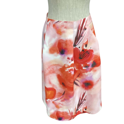 Jayson Brunsdon Womens  Size 14 Midi Skirt Pattern / Pink  / Red 