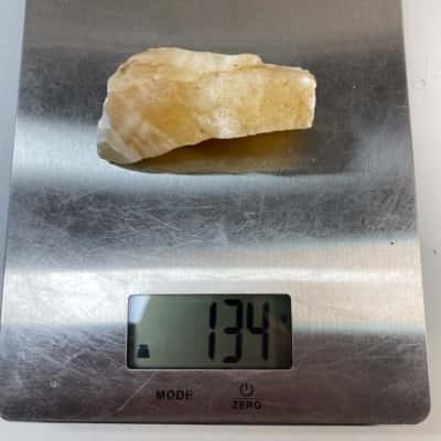 Yellow calcite crystal raw