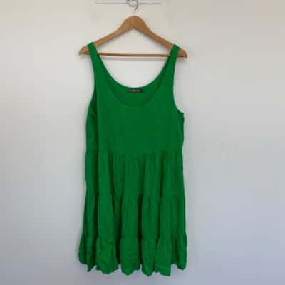 Mister Zimi Green Sleeveless Mini Dress  Size 16