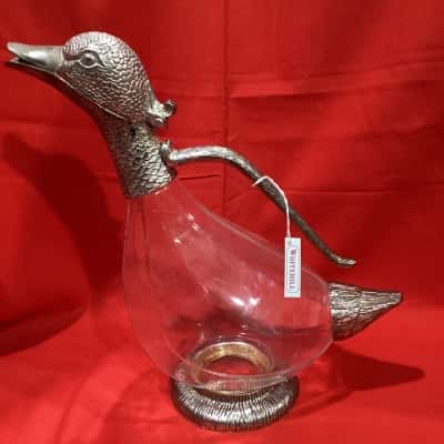Whitehill Silverplated Duck Wine Decanter