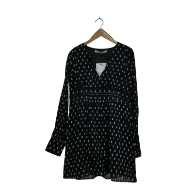 Zara Womens  Size S Mini Dress Black  / Pattern 