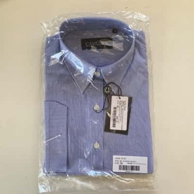 Cavalry Blue Striped Medium Sleeve Alexa Shirt Size 10 