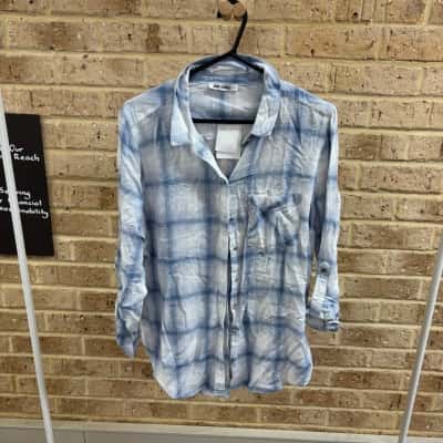 Just Jeans Womens blue check shirt Size 14 