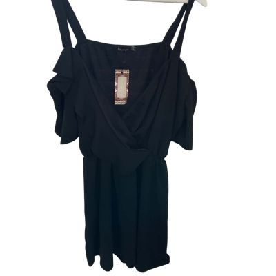 Boohoo Womens  Size 22 Babydoll Dress Black  