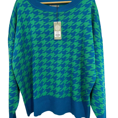 Katies Crew Neck Jumper Blue / Green 