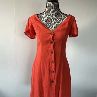 Billabong Womens  Size 8 Casual Dress Burnt Orange 