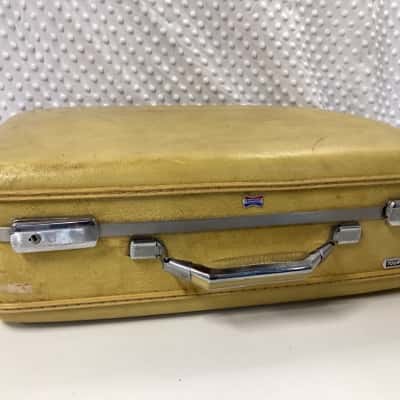 Vintage American Tourister Hardshell Luggage Mustard Yellow