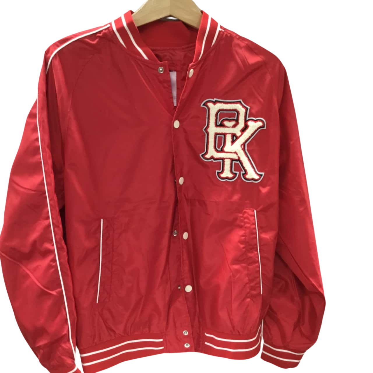 Mens Bershka Size M Open Jacket Black / Red / White