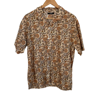 Jack & Jones Mens  Size L Printed Shirt / Short Sleeve Shirt Multicoloured 