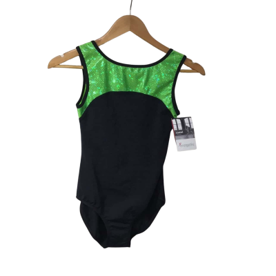 Energetiks Womens Size S/10 Black / Fluro Lime Leotard (new ) 
