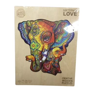 Wood Bests MATERNAL LOVE Puzzle. size L. Multicoloured. Natural Basswood