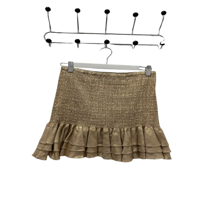 Joslin Womens  Size 8 Mini Skirt Gold 