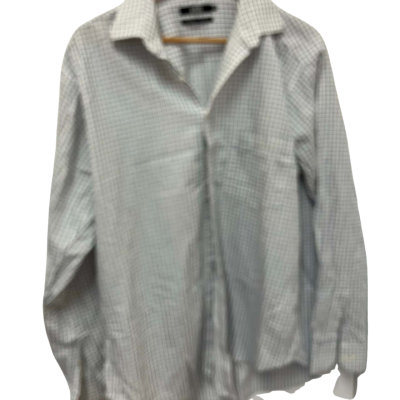 David Jones Mens Business Shirt Checked / Navy Blue 