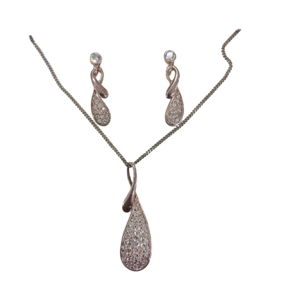 Angus & Coots Womens Earrings / Necklace Silver 