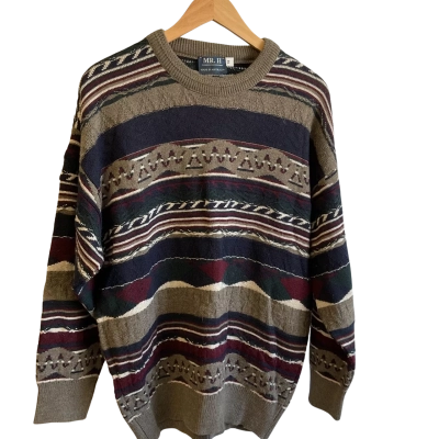Mr.H. Mens  woollen & Acrylic jumper -Size 18 -Pattern - M.I.A.