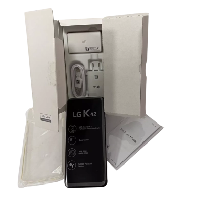 LG K42 Smartphone 64GB 6.6” Unused in Original Box with Accessories